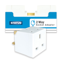 Status 2 Way Adaptor Non-Fused White Status 2 Way Adaptor Non-Fused White